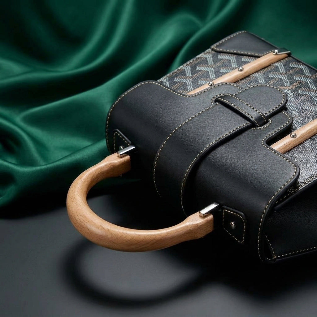 Goyard Heritage Chevron Structured Top-Handle Bag