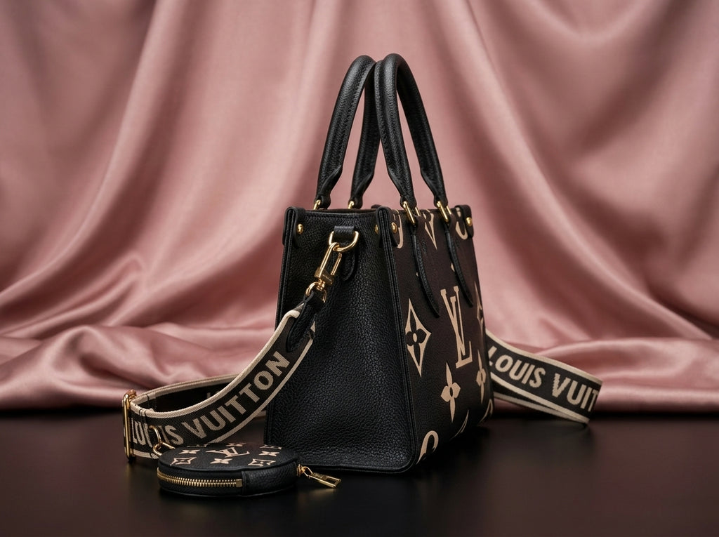 LOUIS VUITTON Bicolor Leather Satchel Bag