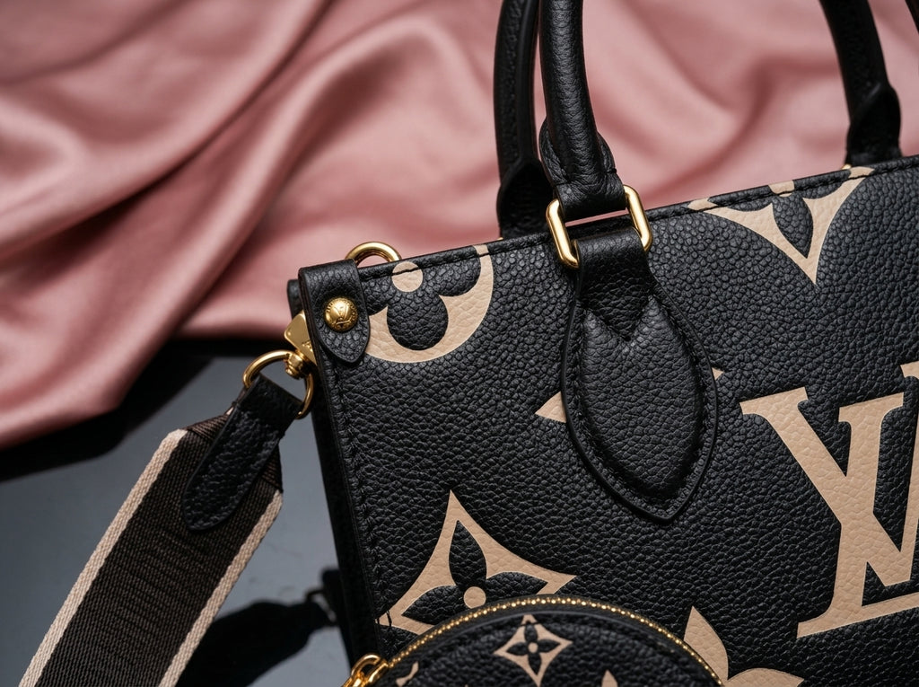 LOUIS VUITTON Bicolor Leather Satchel Bag
