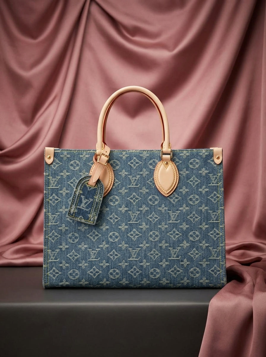 LOUIS VUITTON Luxury  Denim Tote Bag