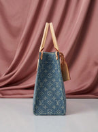 LOUIS VUITTON Luxury  Denim Tote Bag