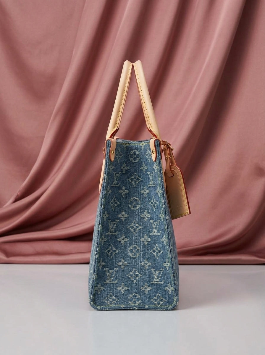 LOUIS VUITTON Luxury  Denim Tote Bag