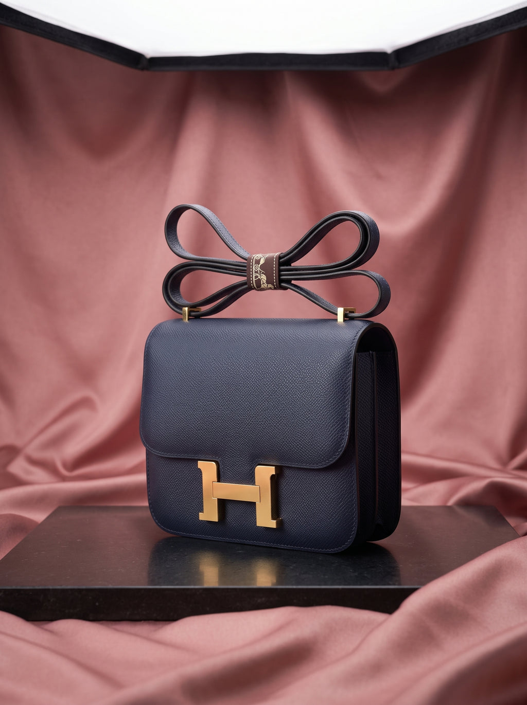 Hermès Constance 18 Bleu Nuit Epsom Leather Bag