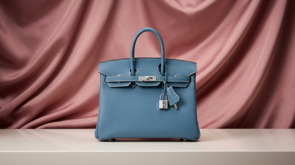 Hermès Birkin 25 Blue Jean Togo Leather Palladium Hardware