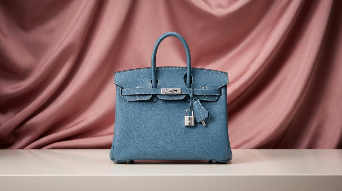 Hermès Birkin 25 Blue Jean Togo Leather Palladium Hardware
