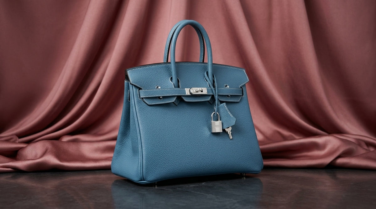 Hermès Birkin 25 Blue Jean Togo Leather Palladium Hardware