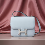 Hermès Constance 18 Bleu Brume Epsom Leather Bag