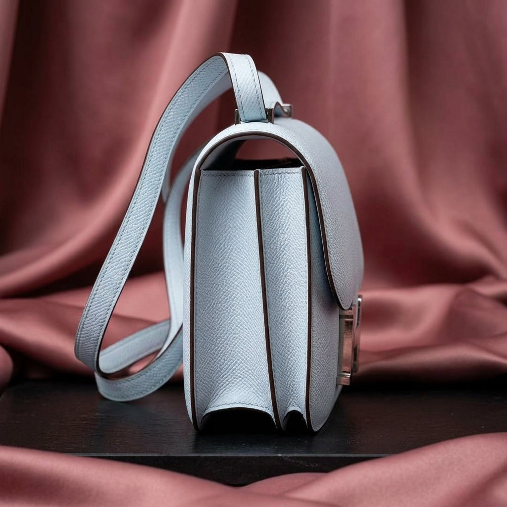 Hermès Constance 18 Bleu Brume Epsom Leather Bag