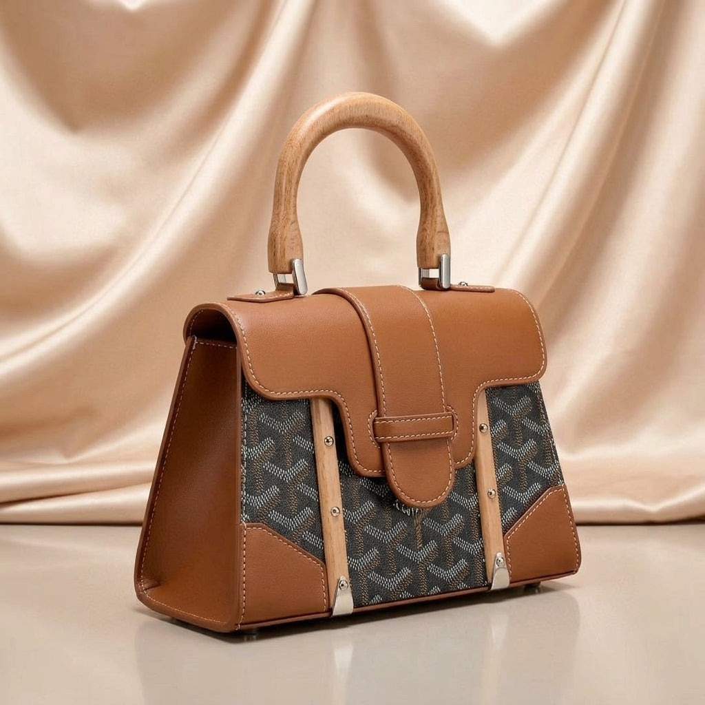 Goyard Heritage Chevron Structured Top-Handle Bag