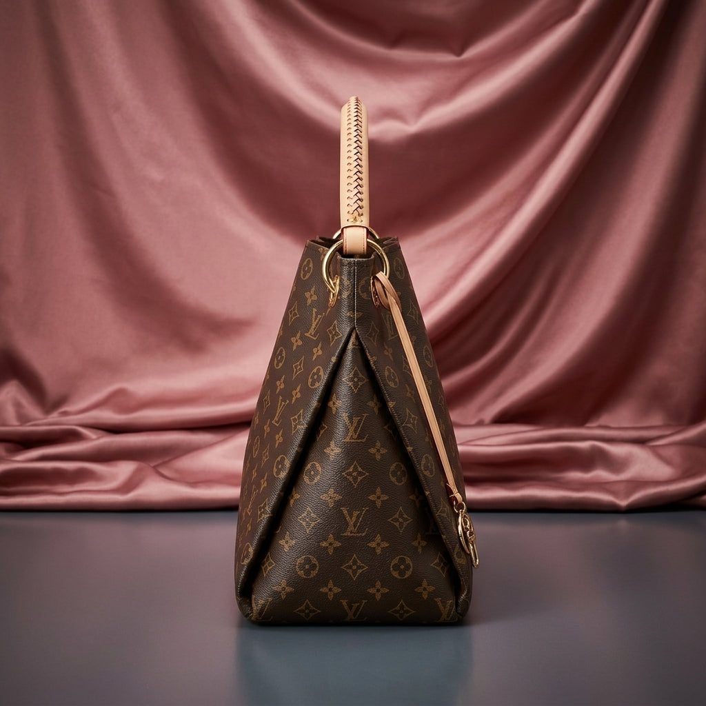 LOUIS VUITTON Canvas Hobo Shoulder Bag