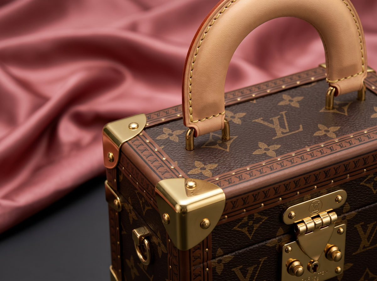 LOUIS VUITTON Canvas Petite Malle Trunk Bag