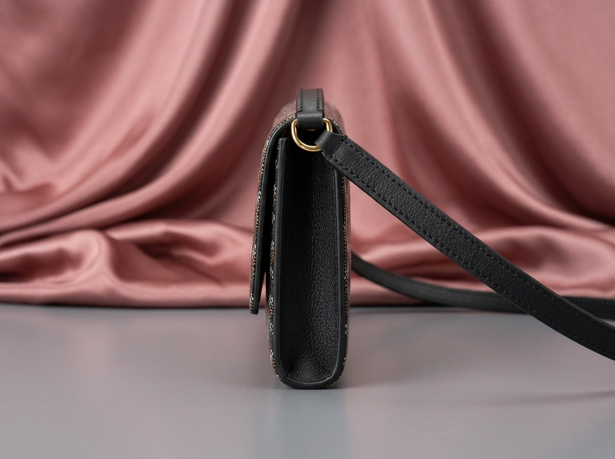 GOYARD Heritage Chevron Wallet-on-Chain Crossbody