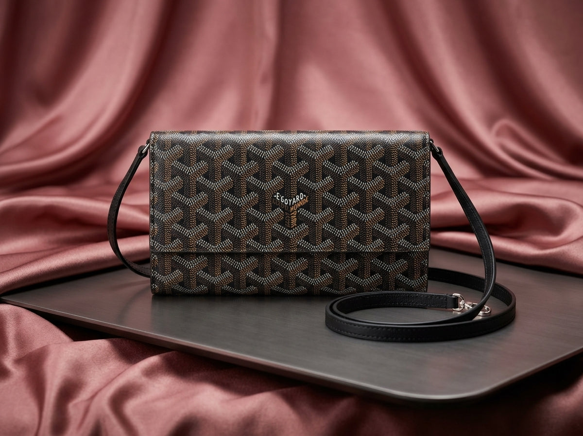 GOYARD Heritage Chevron Wallet-on-Chain Crossbody