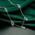 Sterling Silver Diamond-Cut Link Necklace