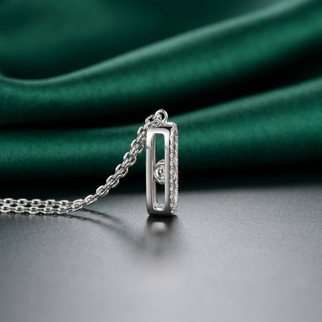 Sterling Silver Diamond-Cut Link Necklace