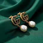 Gucci GG Marmont Multicolor Pearl Drop Earrings