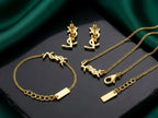 LV Gold-Tone Interlocking Monogram Jewelry Set – 3 Pieces