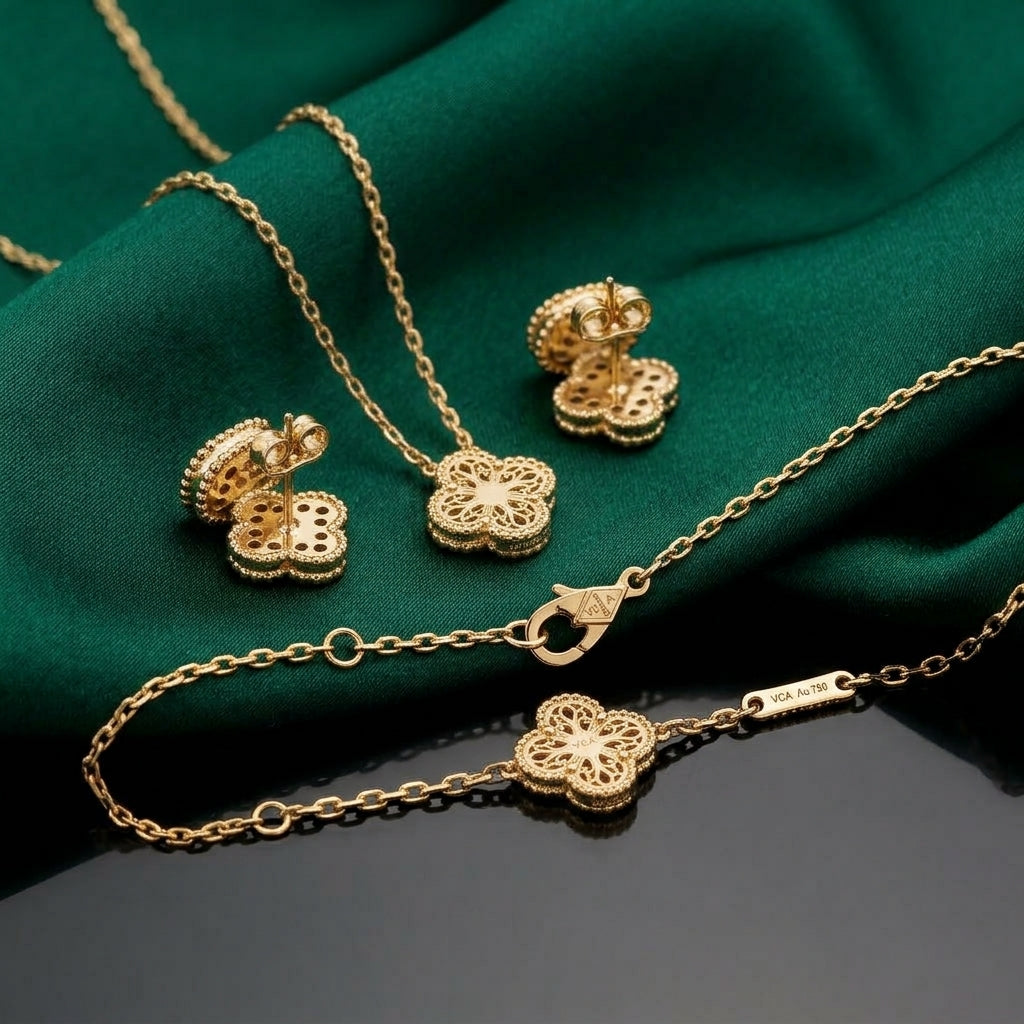 Van Cleef &amp; Arpels Vintage Alhambra Black Onyx Set