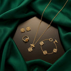 Loewe Gold-Tone Filigree Charm Jewelry Set – 4 Piece