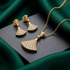Bvlgari Divas' Dream Pavé Fan Necklace &amp; Earrings Set