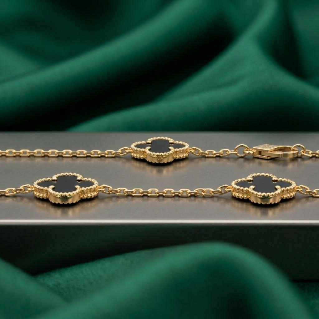 Van Cleef &amp; Arpels Vintage Alhambra Black Onyx Set