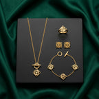 Loewe Gold-Tone Filigree Charm Jewelry Set – 4 Piece