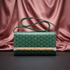 GOYARD Chevron Wood-Clasp Clutch — Crossbody Wallet Bag
