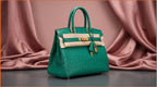 Hermès Birkin 25 Emerald Green Ostrich Leather with Gold Hardware