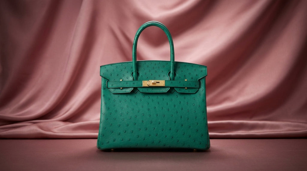 Hermès Birkin 25 Emerald Green Ostrich Leather with Gold Hardware