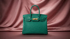 Hermès Birkin 25 Emerald Green Ostrich Leather with Gold Hardware