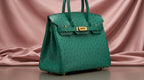 Hermès Birkin 25 Emerald Green Ostrich Leather with Gold Hardware