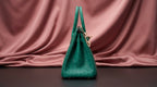 Hermès Birkin 25 Emerald Green Ostrich Leather with Gold Hardware