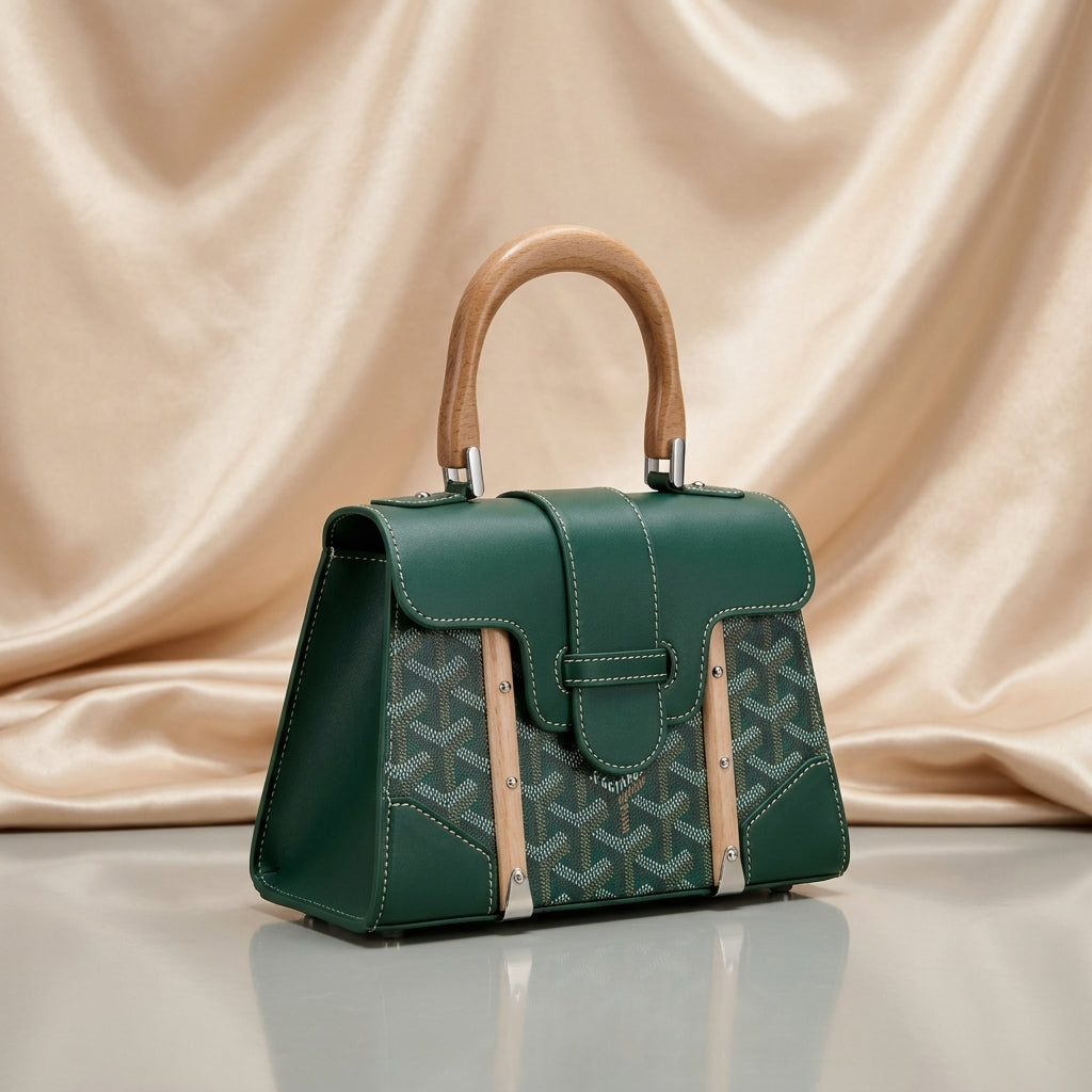 Goyard Heritage Chevron Structured Top-Handle Bag