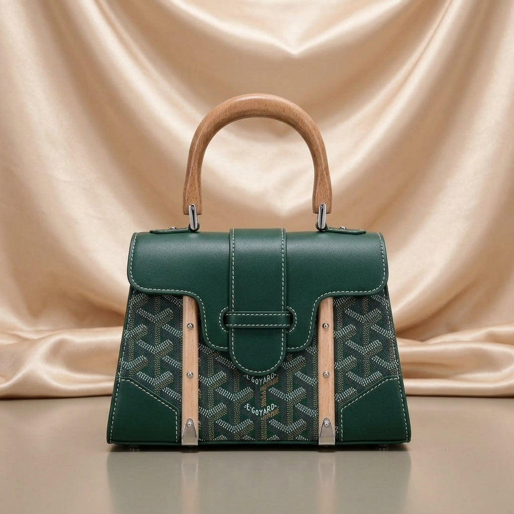 Goyard Heritage Chevron Structured Top-Handle Bag