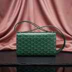 GOYARD Chevron Wood-Clasp Clutch — Crossbody Wallet Bag