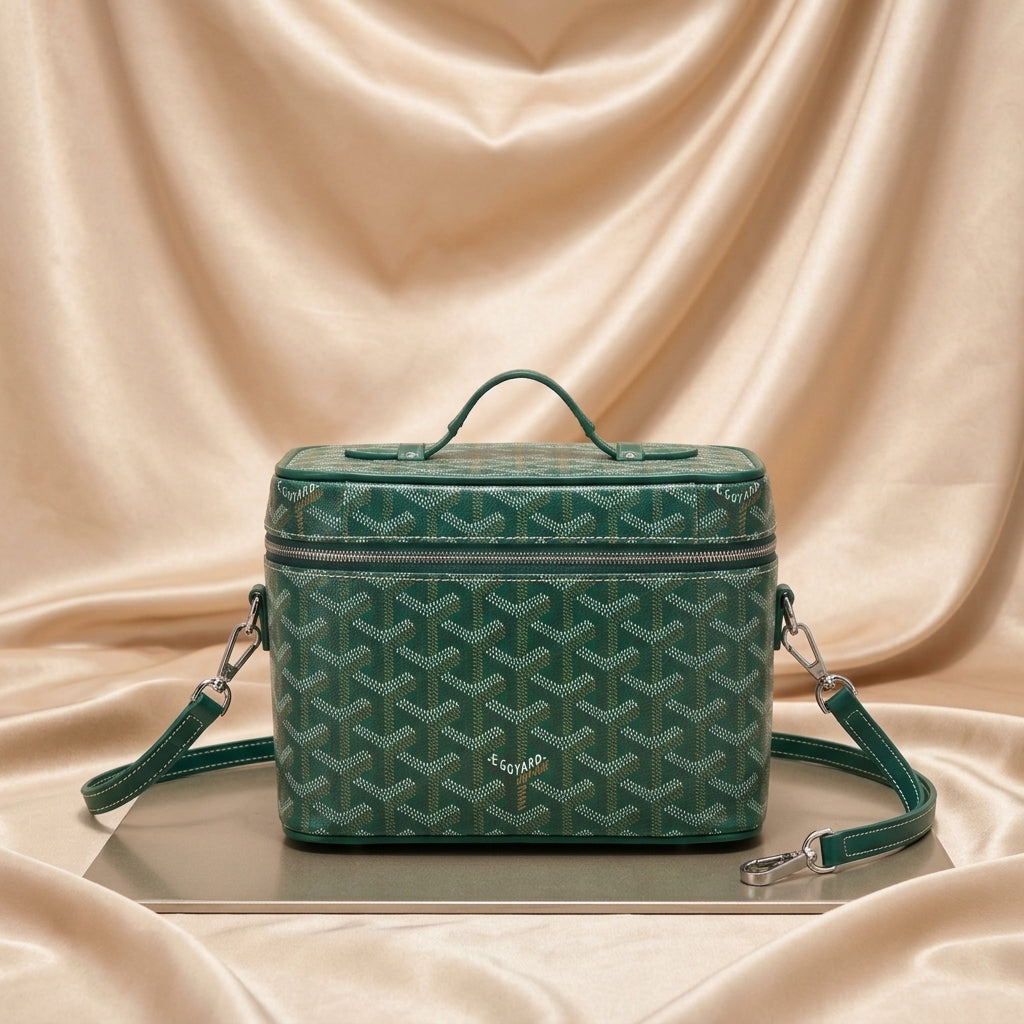 Goyard Chevron Vanity Case — Structured Crossbody