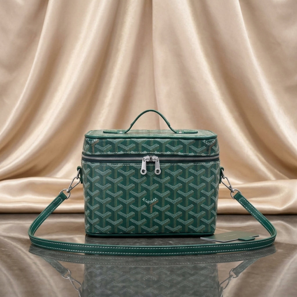 Goyard Chevron Vanity Case — Structured Crossbody