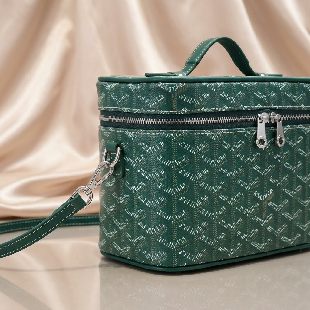 Goyard Chevron Vanity Case — Structured Crossbody