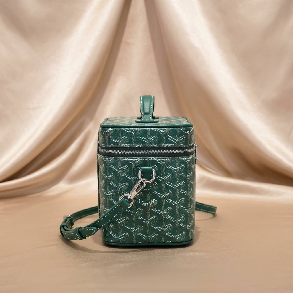 Goyard Chevron Vanity Case — Structured Crossbody