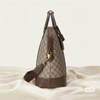 Gucci Ophidia GG Dome Bag | Beige Monogram Canvas with Web Stripe & Gold Hardware –| LisaLuxuryHub