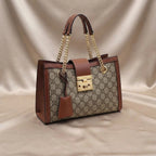 Gucci Padlock GG Canvas Shoulder Bag | Beige Monogram with Gold Hardware –| LisaLuxuryHub