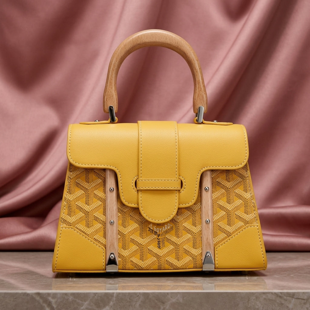 Goyard Heritage Chevron Structured Top-Handle Bag