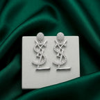 Saint Laurent Monogram YSL Drop Earrings