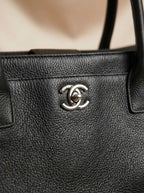 Chanel Black Grained Leather Bag – Detachable Strap & Silver Hardware