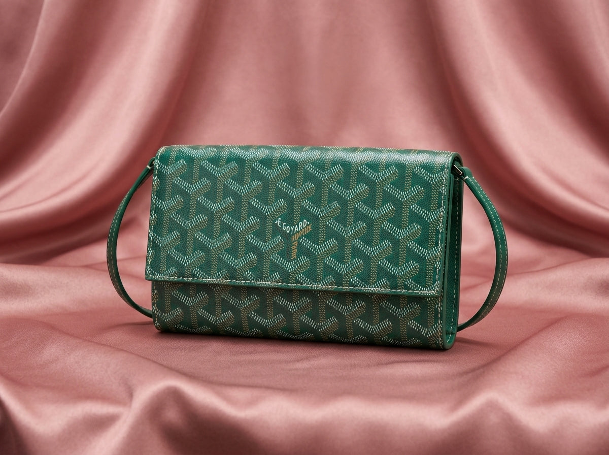 GOYARD Heritage Chevron Wallet-on-Chain Crossbody