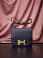Hermès Constance 18 Bleu Nuit Epsom Leather Bag