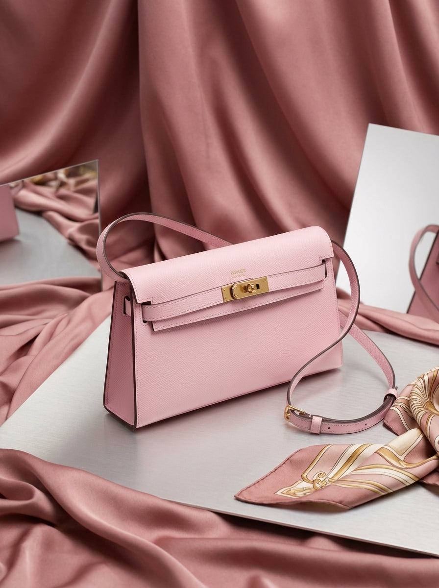 Hermès Kelly To Go Wallet Rose Confetti Epsom Leather