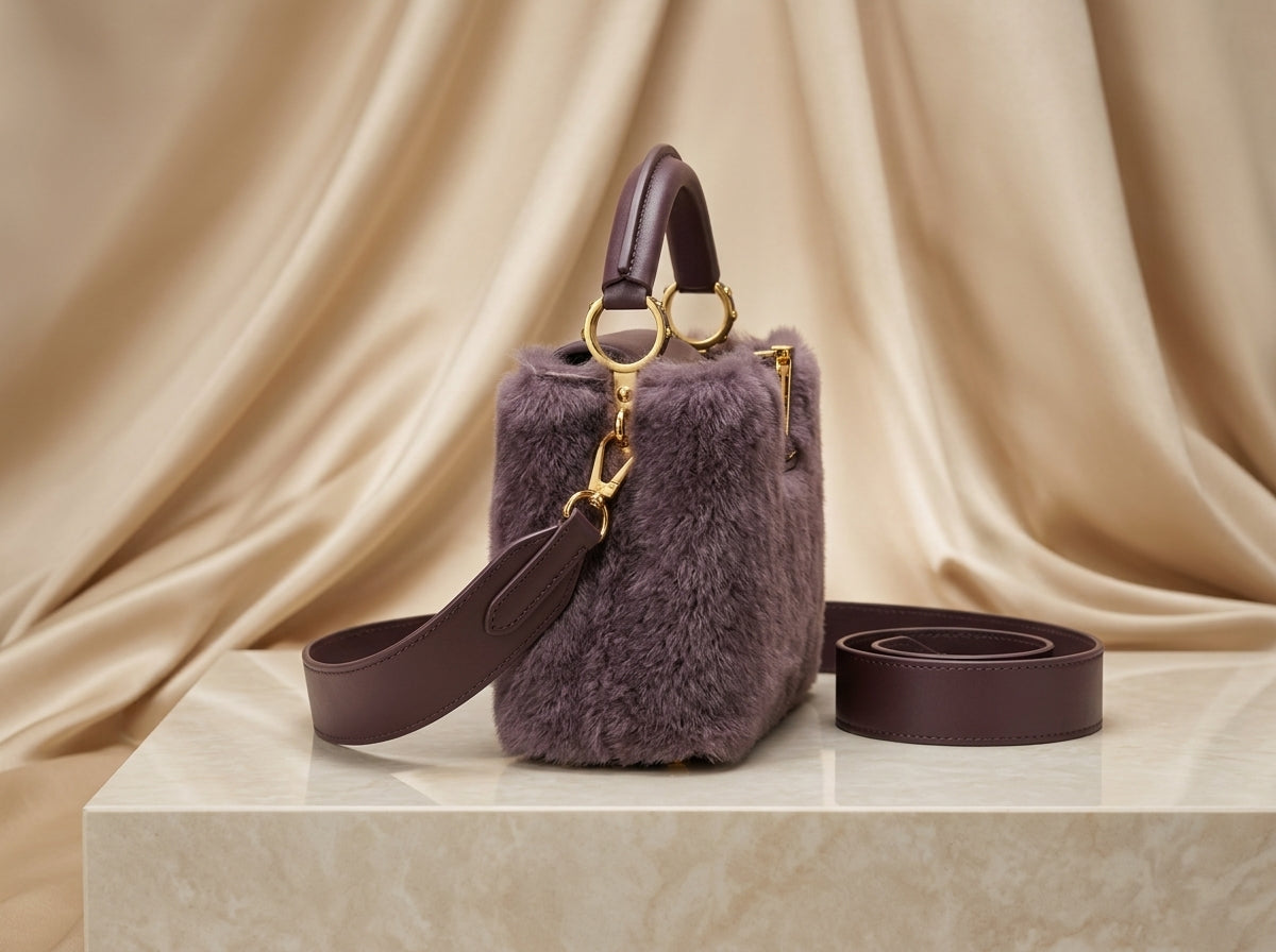 Louis Vuitton Capucines Bag — Faux Fur with Leather Trim