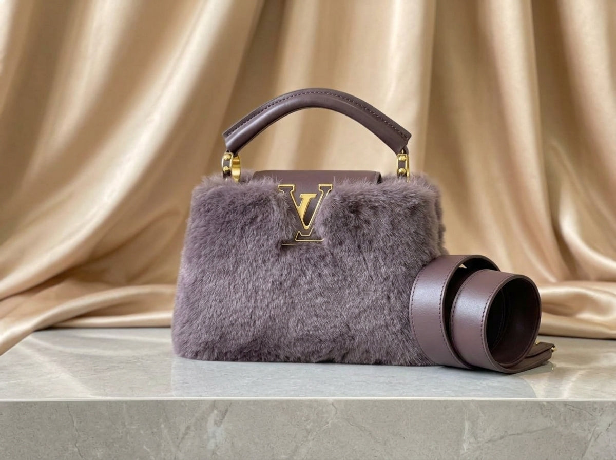 Louis Vuitton Capucines Bag — Faux Fur with Leather Trim