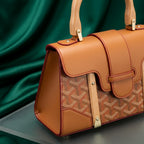 Goyard Heritage Chevron Structured Top-Handle Bag
